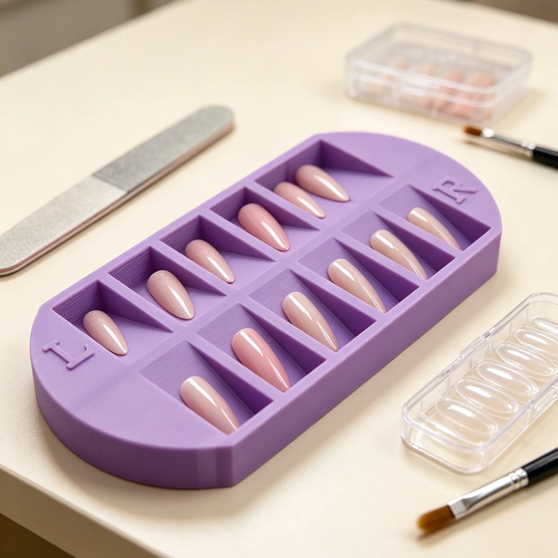 Nail Art Quotes - 8-Grids Nail Tip Storage Tray with