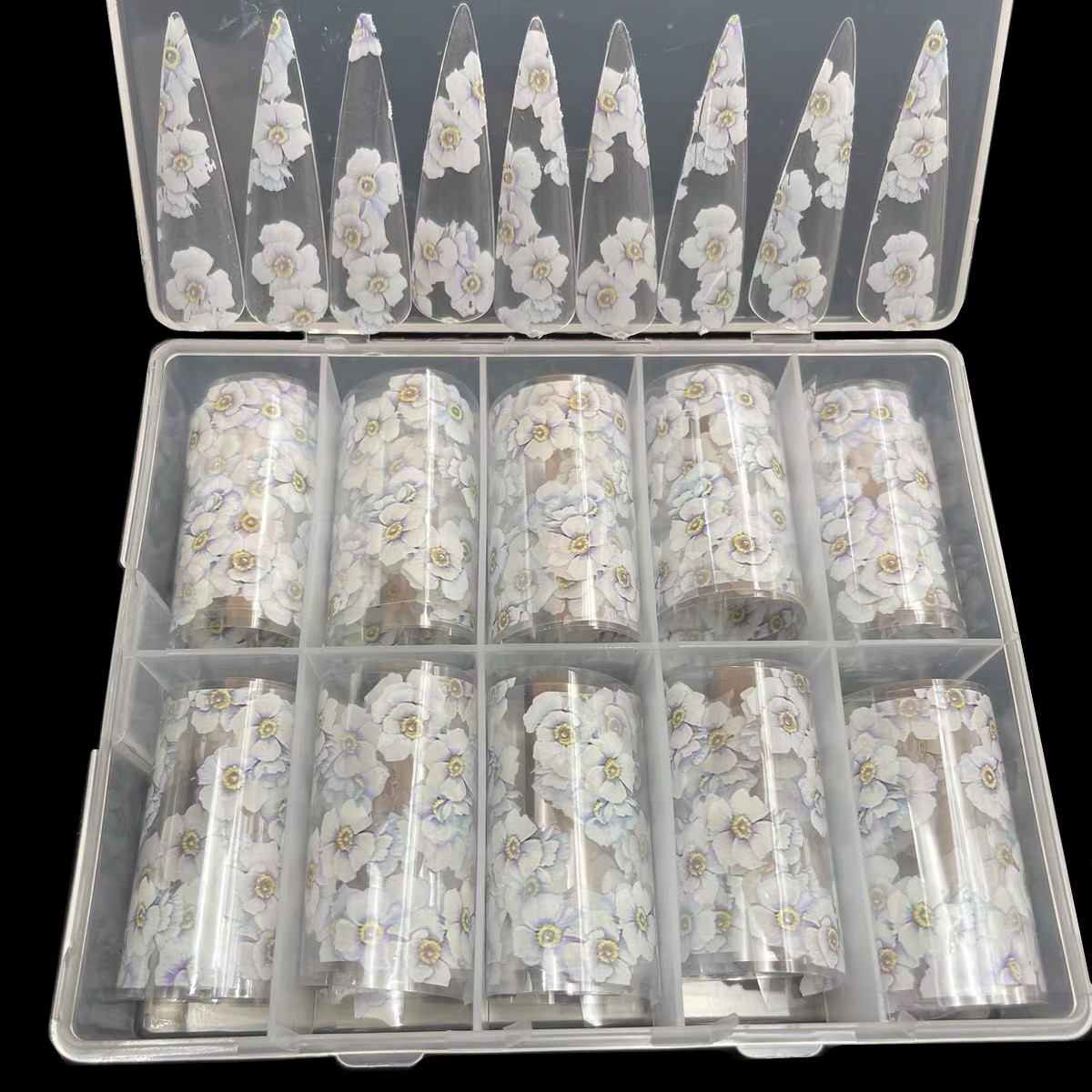 Nail Foil Transfer - 1 Box Multiflora Rose Nail Foils