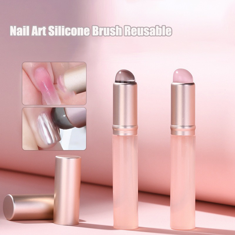 Nail Art Pink Soft - Jelly Pink Nail Art Silicone Brush