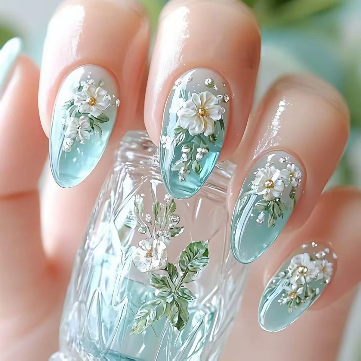 Nail Art Y2K - Medium fake nails for women girls