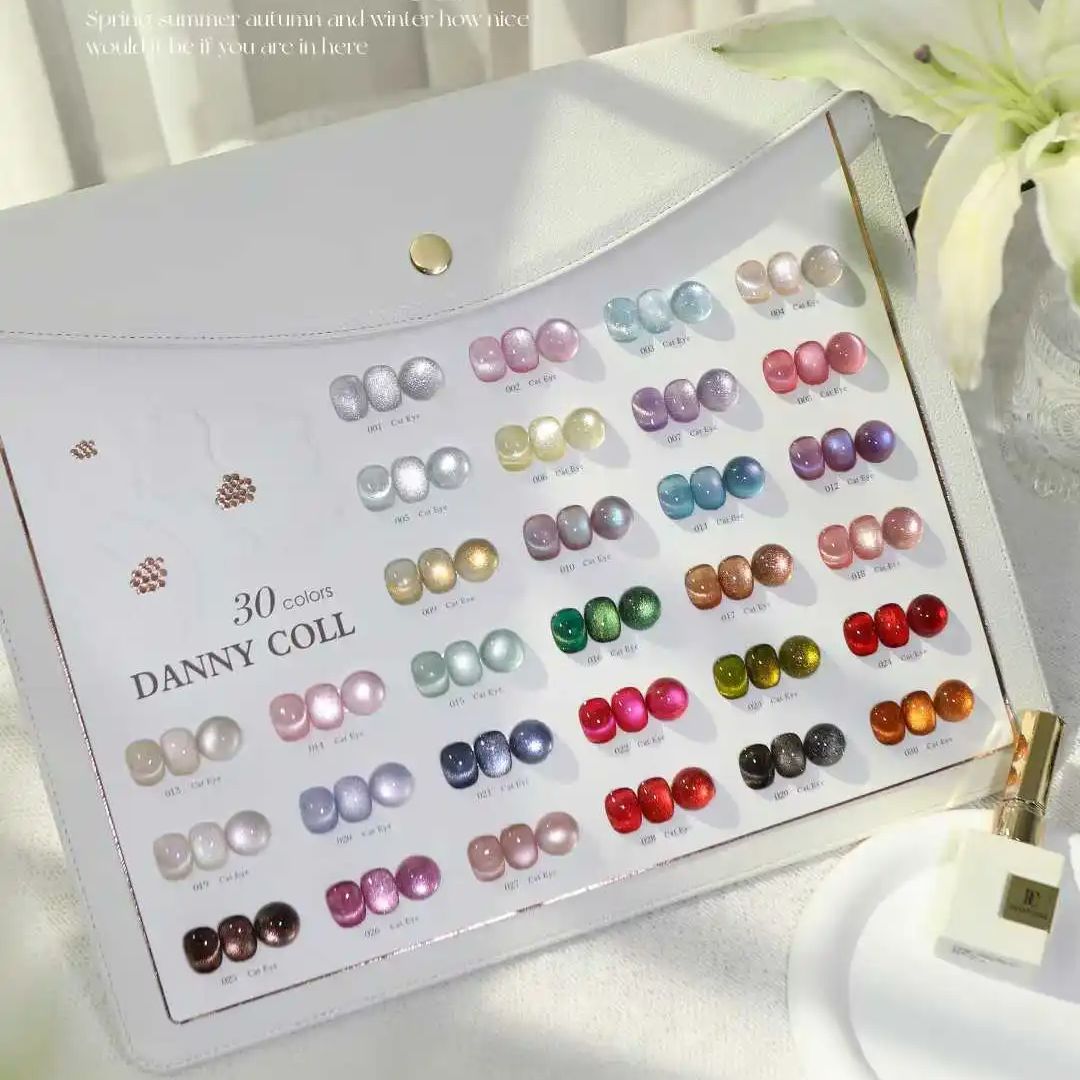 Nail Art Pink Cat Eye - Dannycoll IHigh End 30pcs*15ml Cat Eye