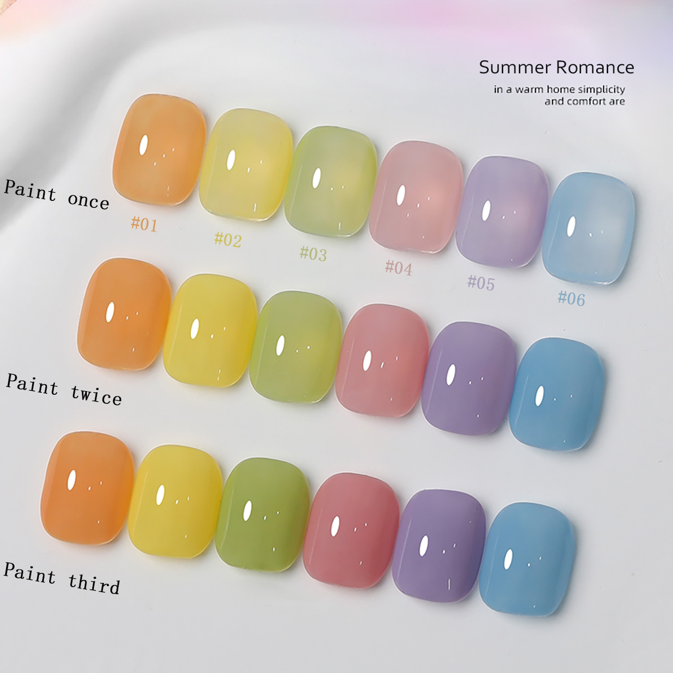 SHAKA 1-6pcs Romantic Macaron  - Nail Art Valentines Day review and price