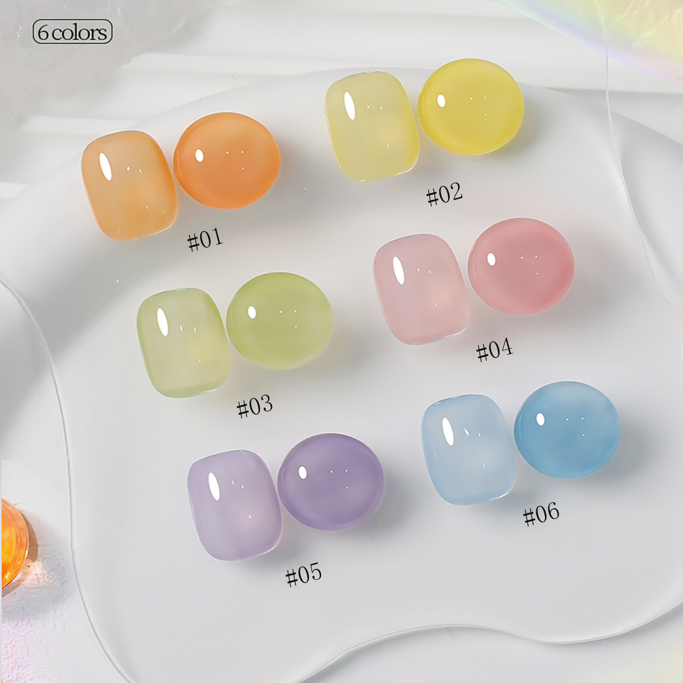 SHAKA 1-6pcs Romantic Macaron  - Nail Art Valentines Day review and price