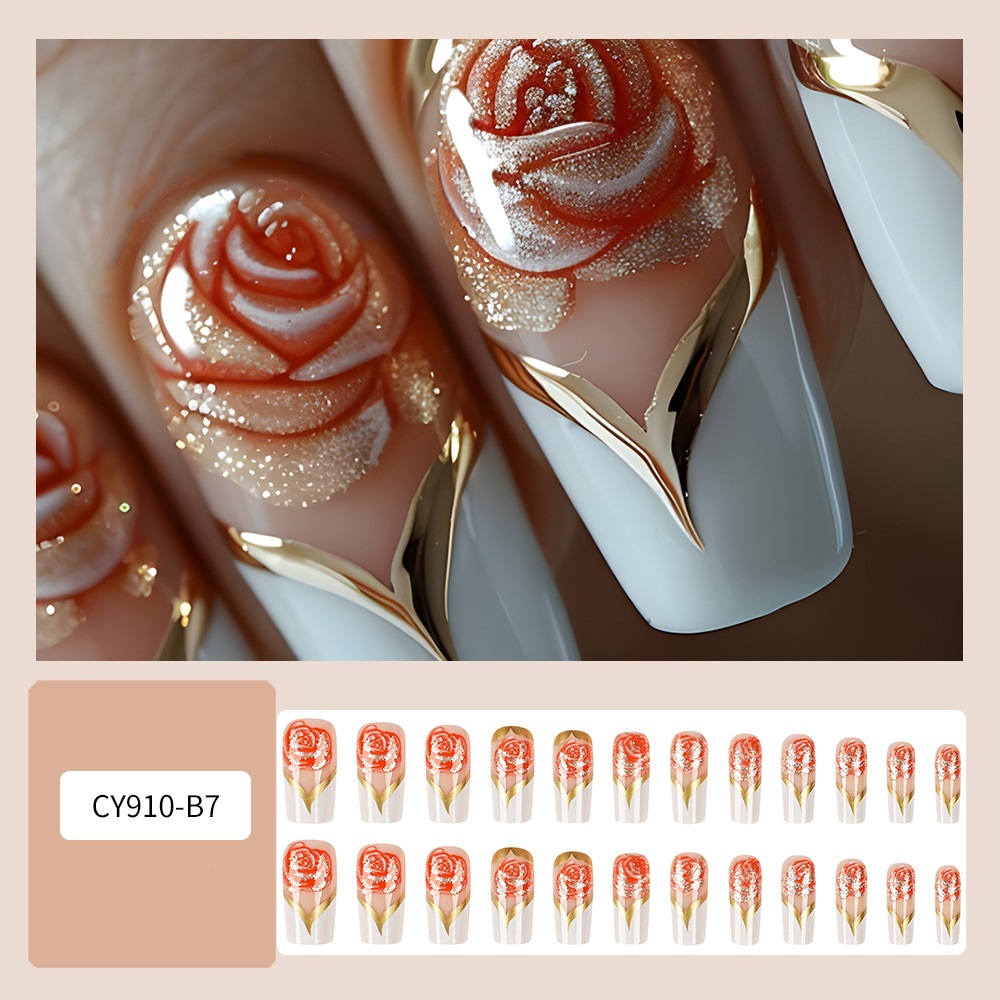 White French Tip Press on Nail - Nail Art Full Color review and price