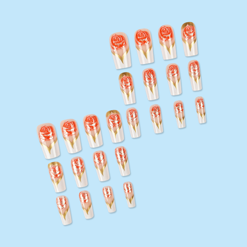 White French Tip Press on Nail - Nail Art Full Color review and price