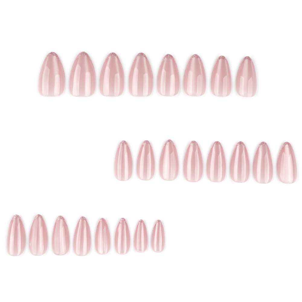 Press on Nails Medium Almond G - Nail Art Ombre Glitter review and price