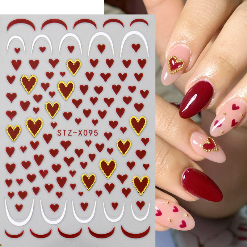 2pcs Mini Love Heart Nail Art  - Nail Art Valentines Day review and price