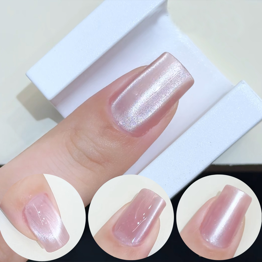 5D U-shaped French Cat Eye Nai - Nail Art Pink Cat Eye review and price