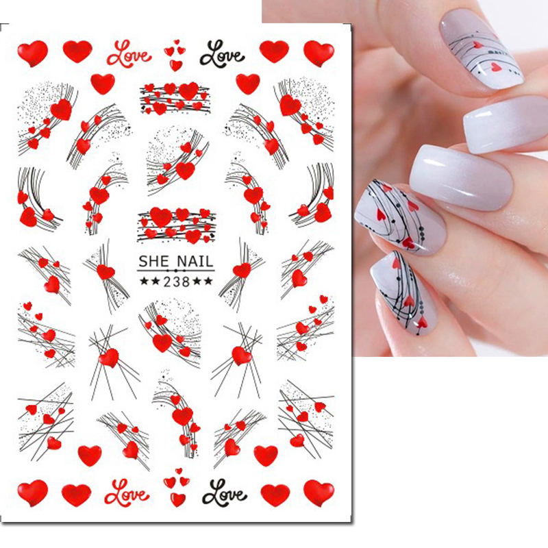 3d Nail Art Decals Geometric L - Nail Art Valentines Day review and price