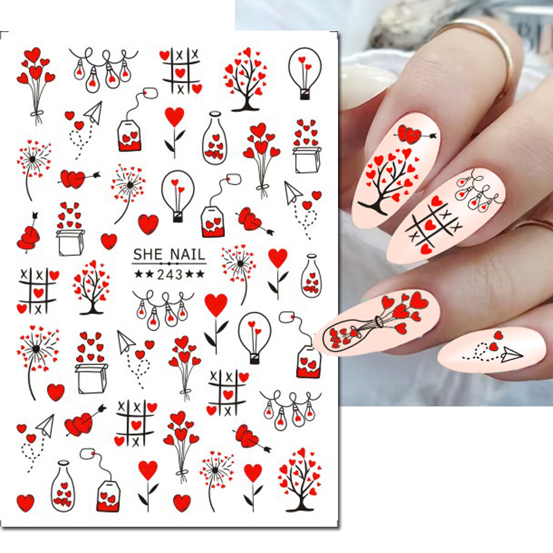 3d Nail Art Decals Geometric L - Nail Art Valentines Day review and price