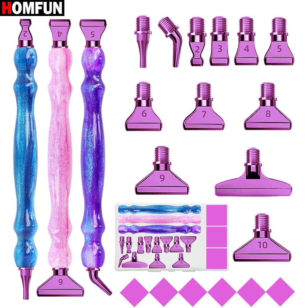 HOMFUN 5D Diamond Painting Pen - Nail Art Full Color review and price