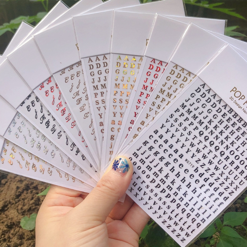 1PCS New English Alphabet Nail - Nail Art Quotes review and price