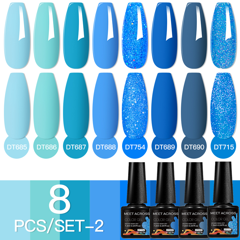 MEET ACROSS 8Pcs/Set Fuorescen - Nail Art Full Color review and price