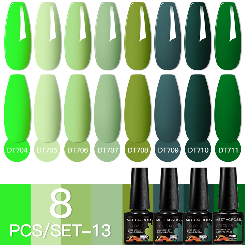 MEET ACROSS 8Pcs/Set Fuorescen - Nail Art Full Color review and price