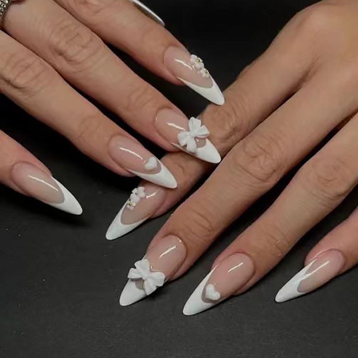24pcs Fashion Rhinestone Press - Nail Art French Nails review and price