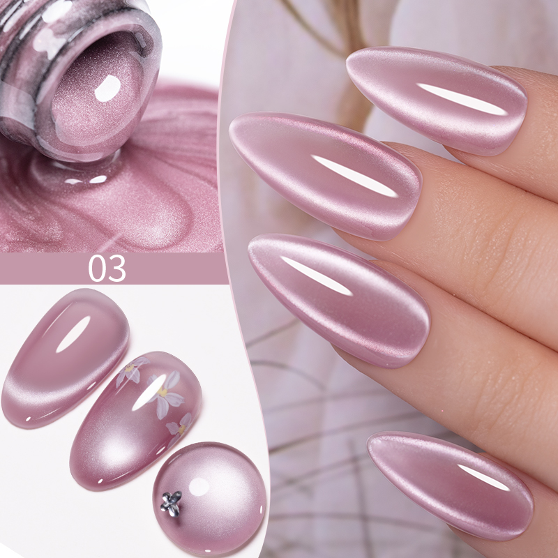 7.5ML Cherry Pink Jelly Glass  - Nail Art Pink Cat Eye review and price