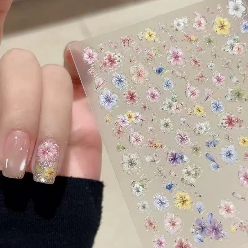 Viral Dried Flower Nail Art St - Nail Art Ombre Glitter review and price