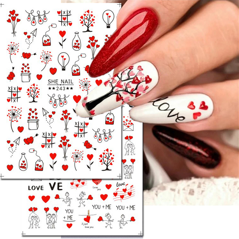 3d Nail Art Sliders Stickers V - Nail Art Valentines Day review and price
