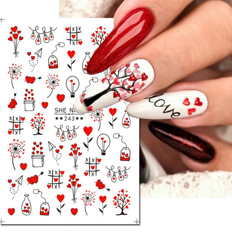 3d Nail Art Sliders Stickers V - Nail Art Valentines Day review and price