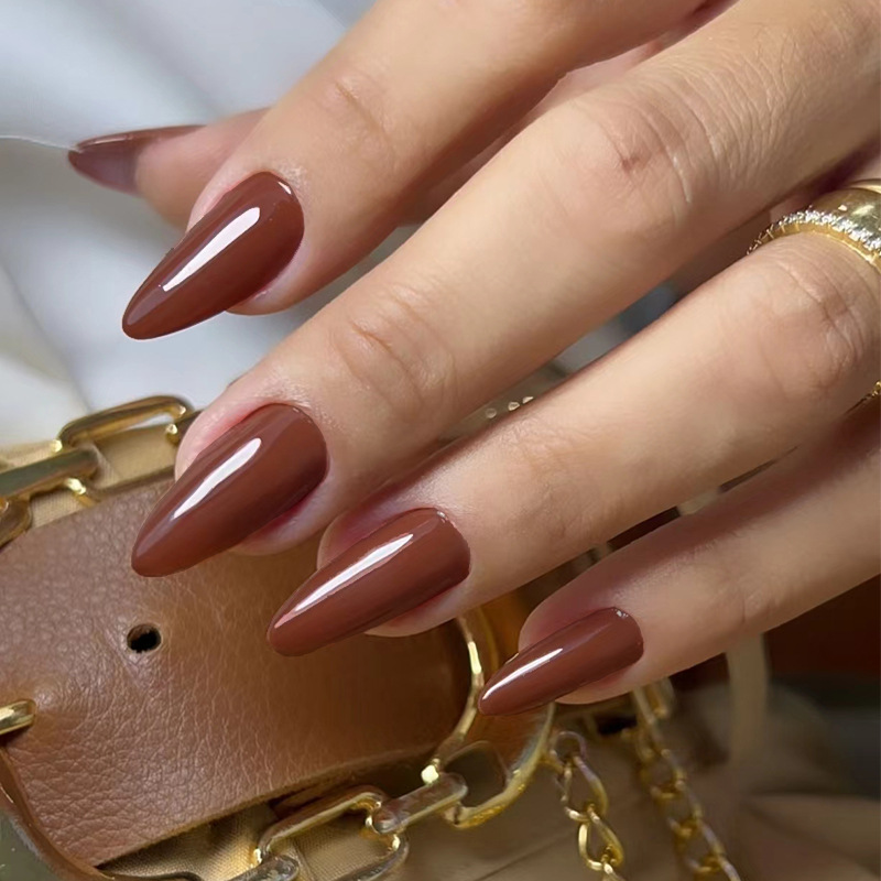 24pcs Solid Color False Nails  - Nail Art Full Color review and price
