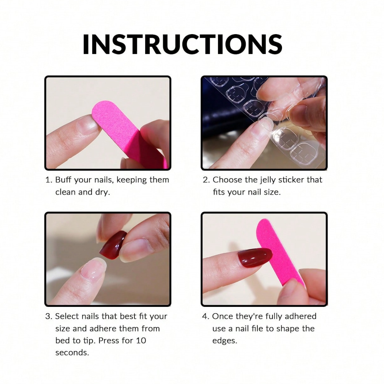 10 Pieces of Hand-Pressed Long - Nail Art Y2K review and price