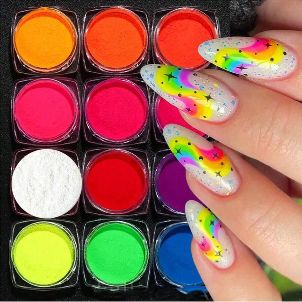 1Set Colorful Neon Phosphor Pi - Nail Art Ombre Glitter review and price