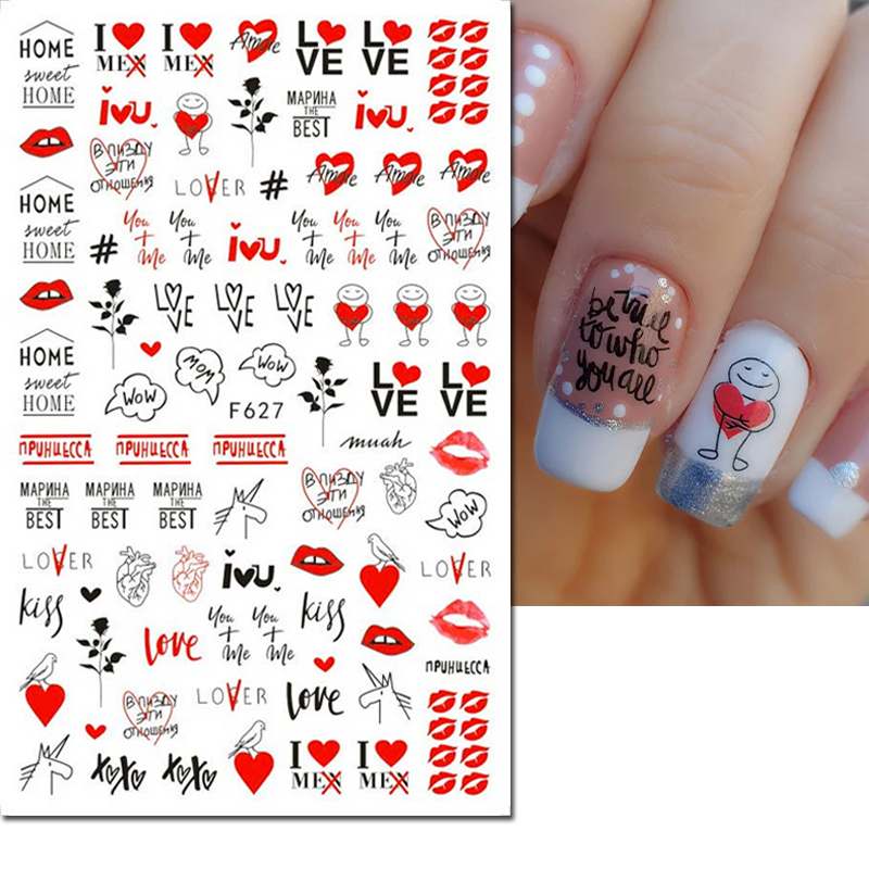 3d Nail Art Decals Valentine D - Nail Art Valentines Day review and price