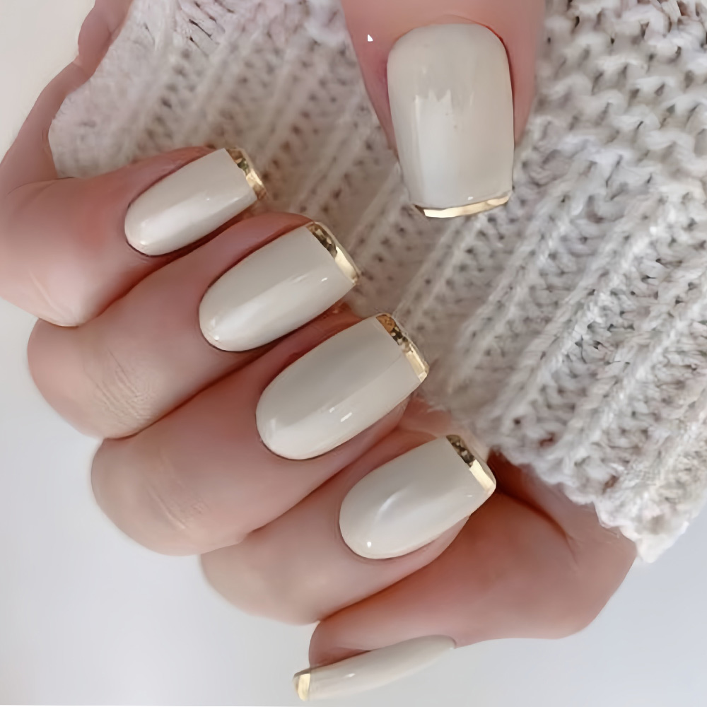 Medium fake nails for women Be - Nail Art French Nails review and price