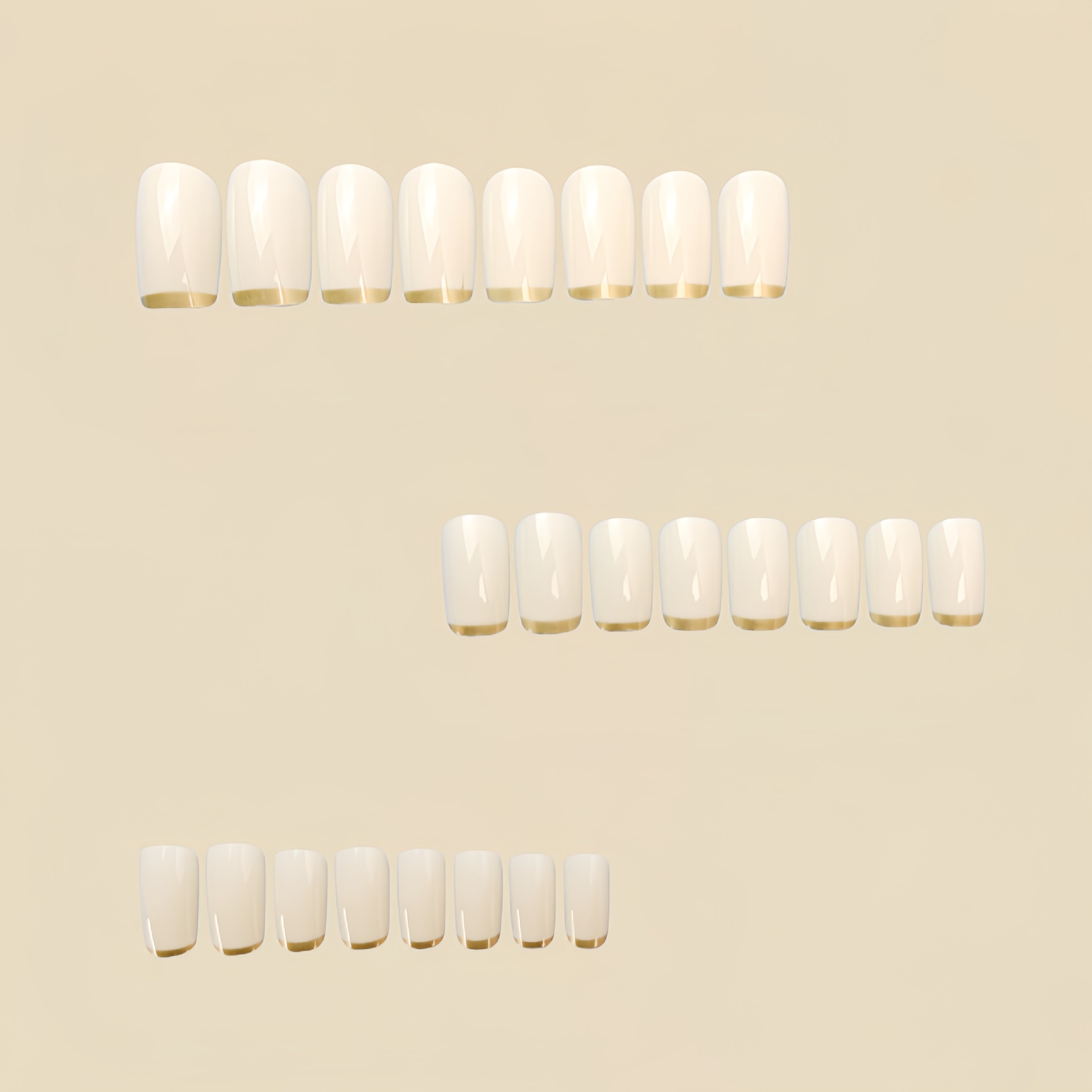 Medium fake nails for women Be - Nail Art French Nails review and price