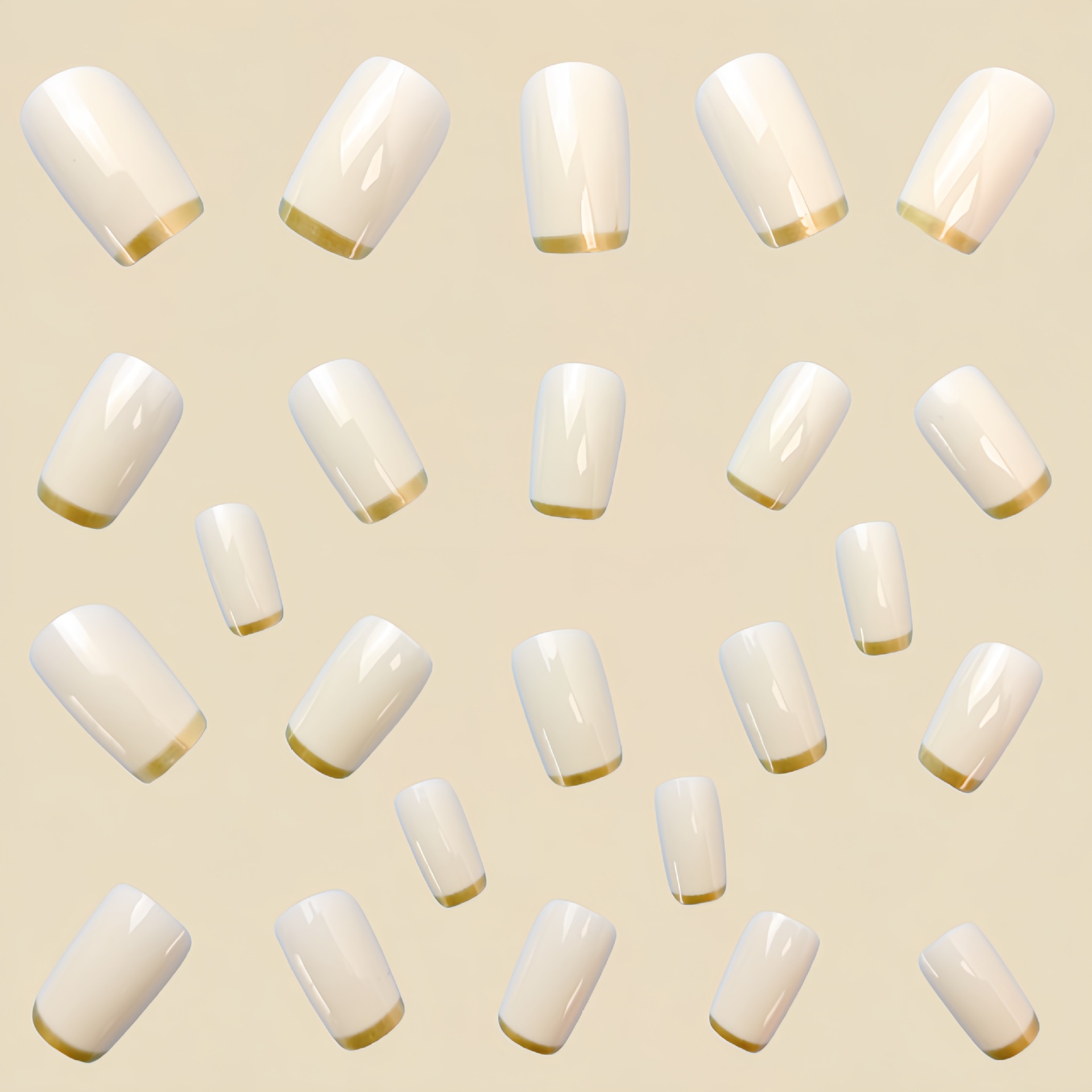 Medium fake nails for women Be - Nail Art French Nails review and price