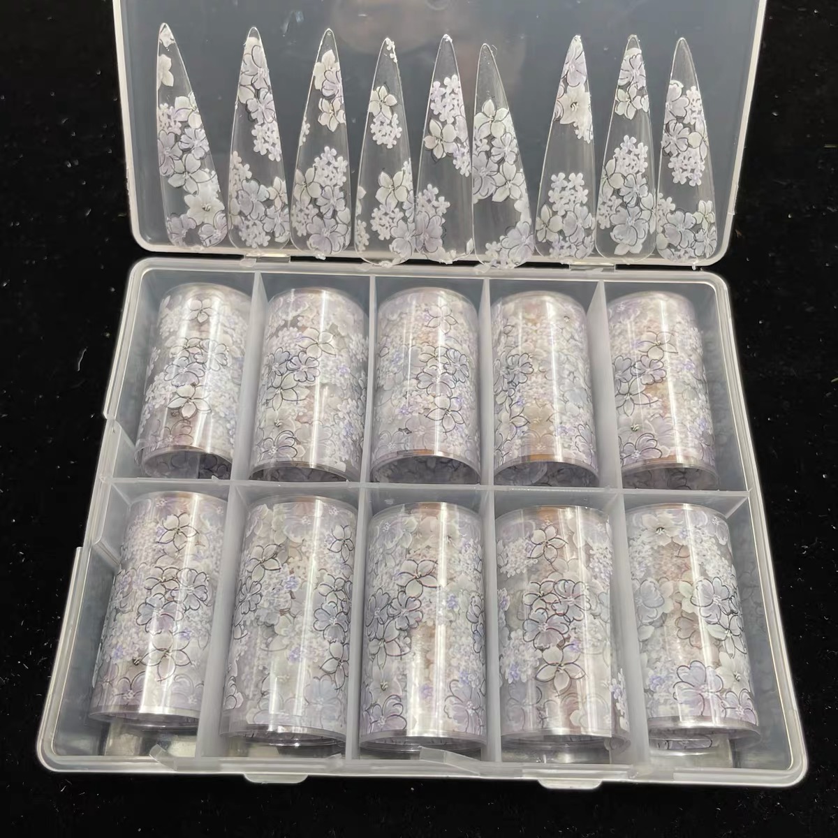 1 Box Multiflora Rose Nail Foi - Nail Foil Transfer review and price