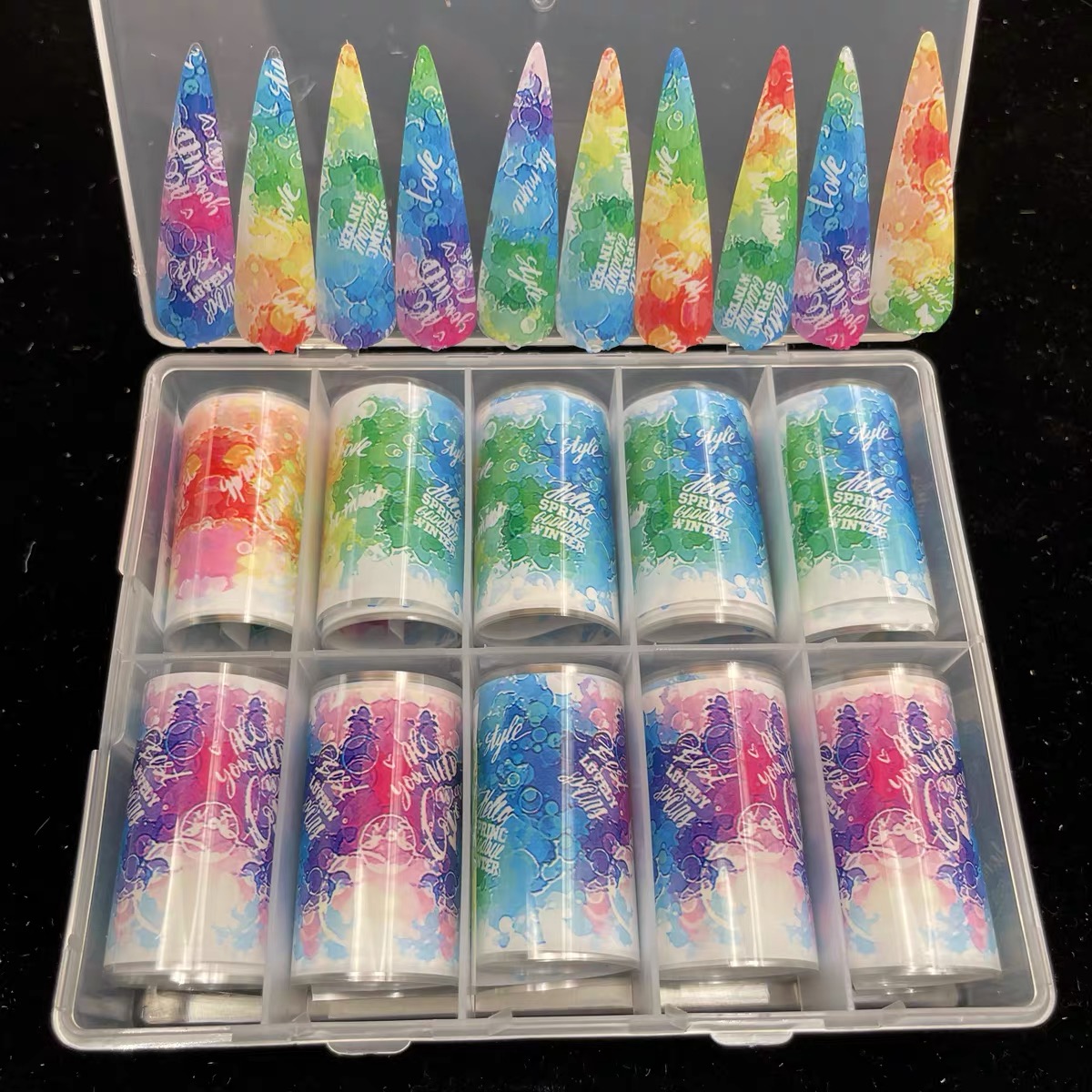 1 Box Multiflora Rose Nail Foi - Nail Foil Transfer review and price