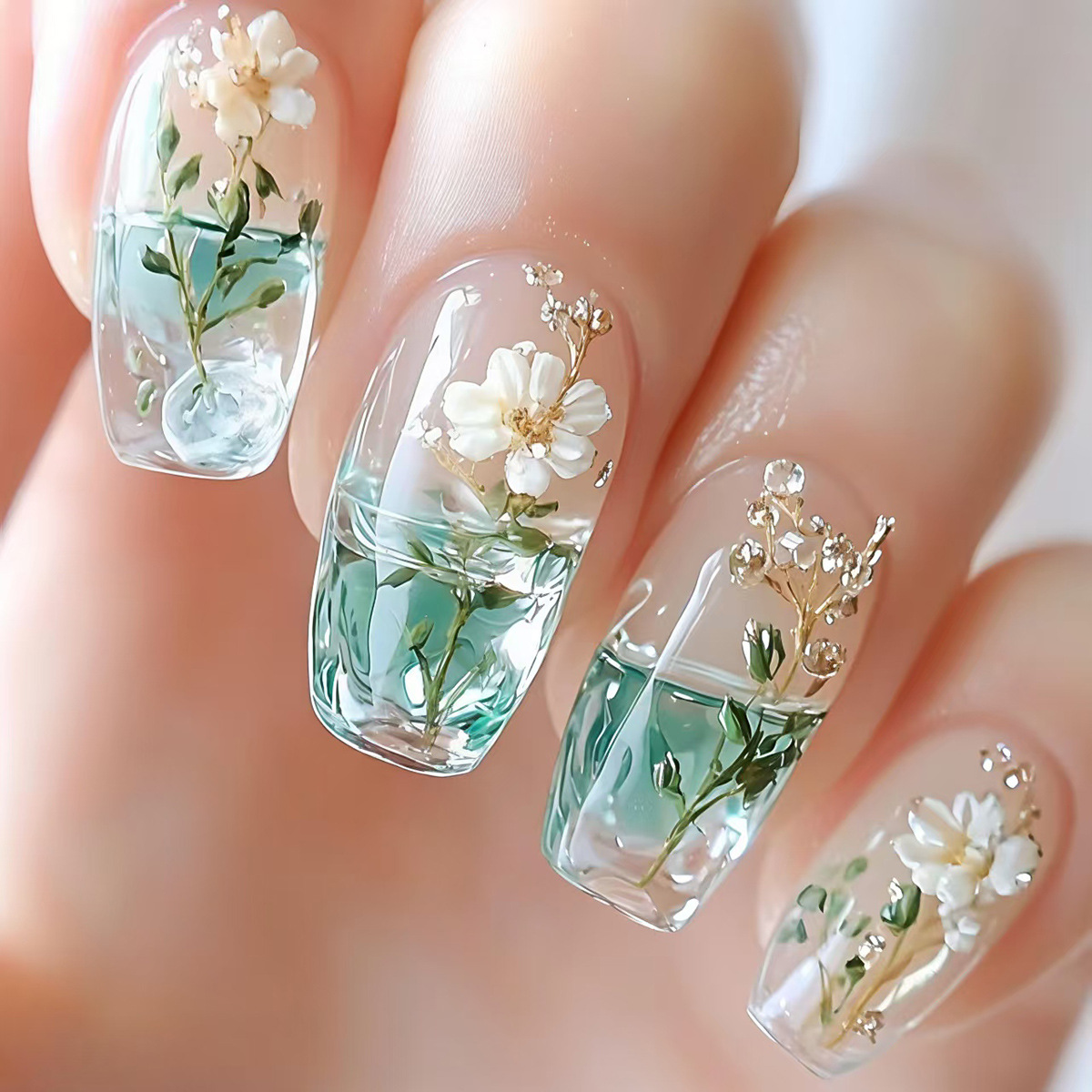 Medium fake nails for women gi - Nail Art Y2K review and price