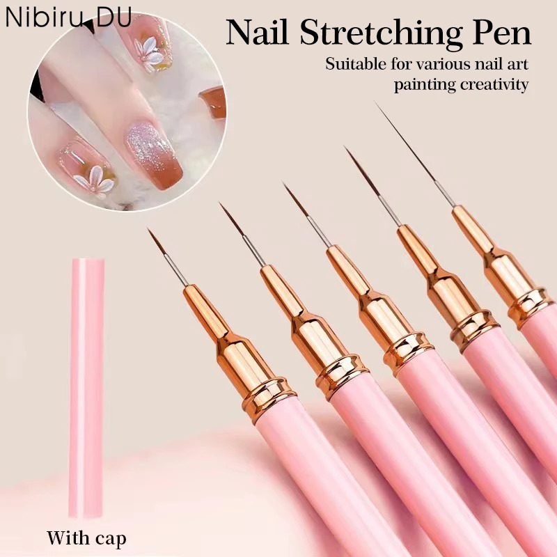 5PCS Nail Art Liner Brush Set  - Nail Art Full Color review and price