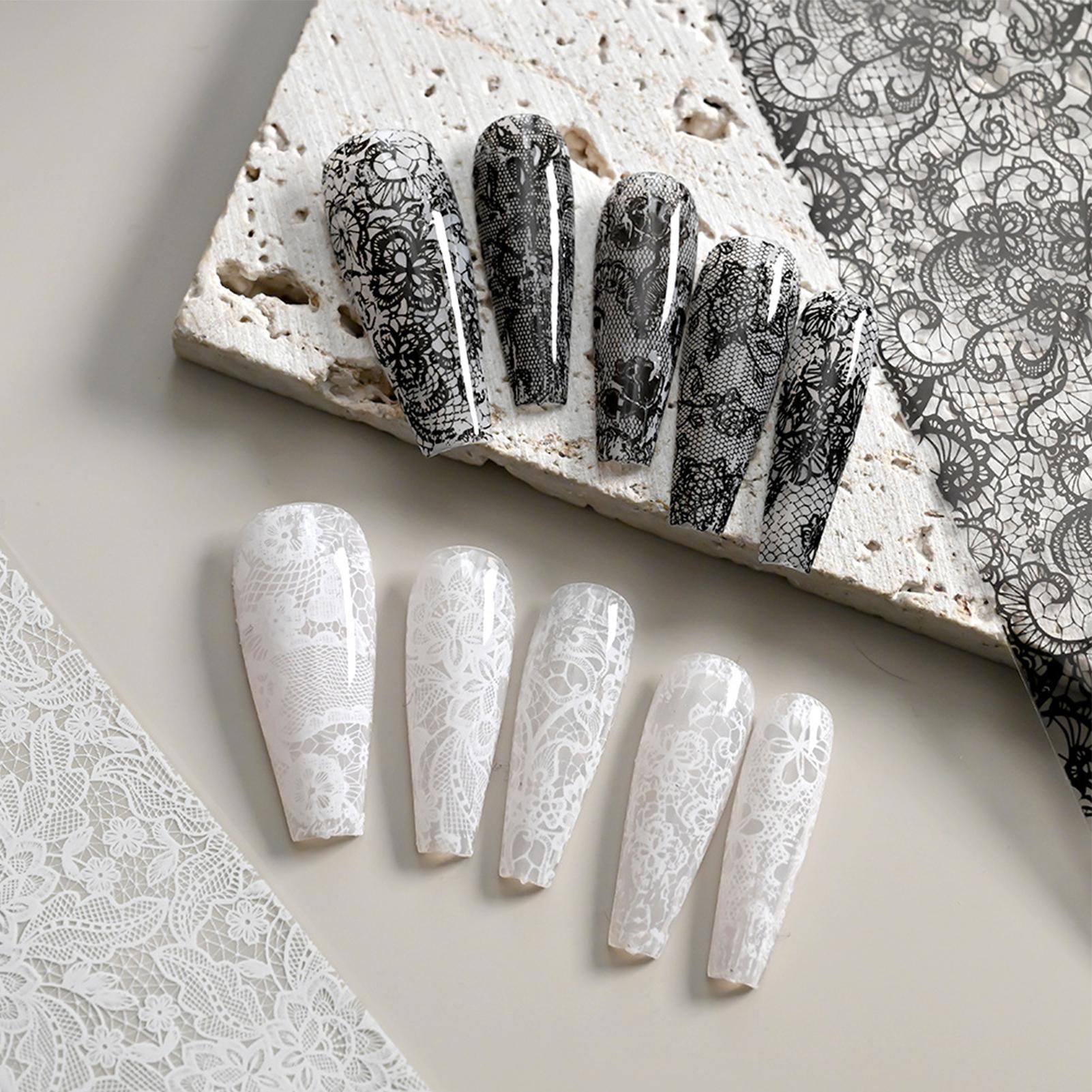 Nail Lace Stickers Self-Adhesi - Nail Foil Transfer review and price