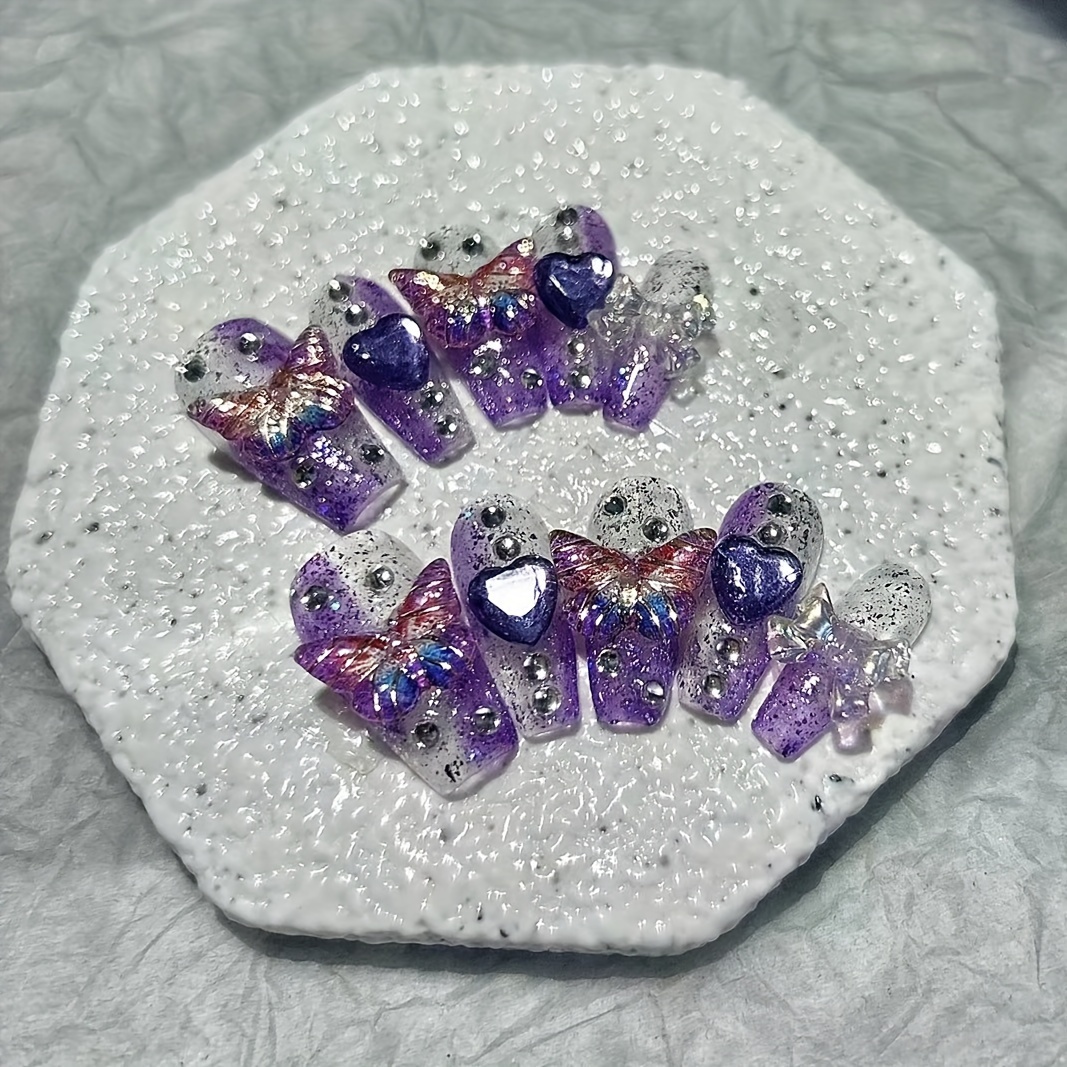 10 Pieces Purple Fantasy Butte - Nail Art Y2K review and price