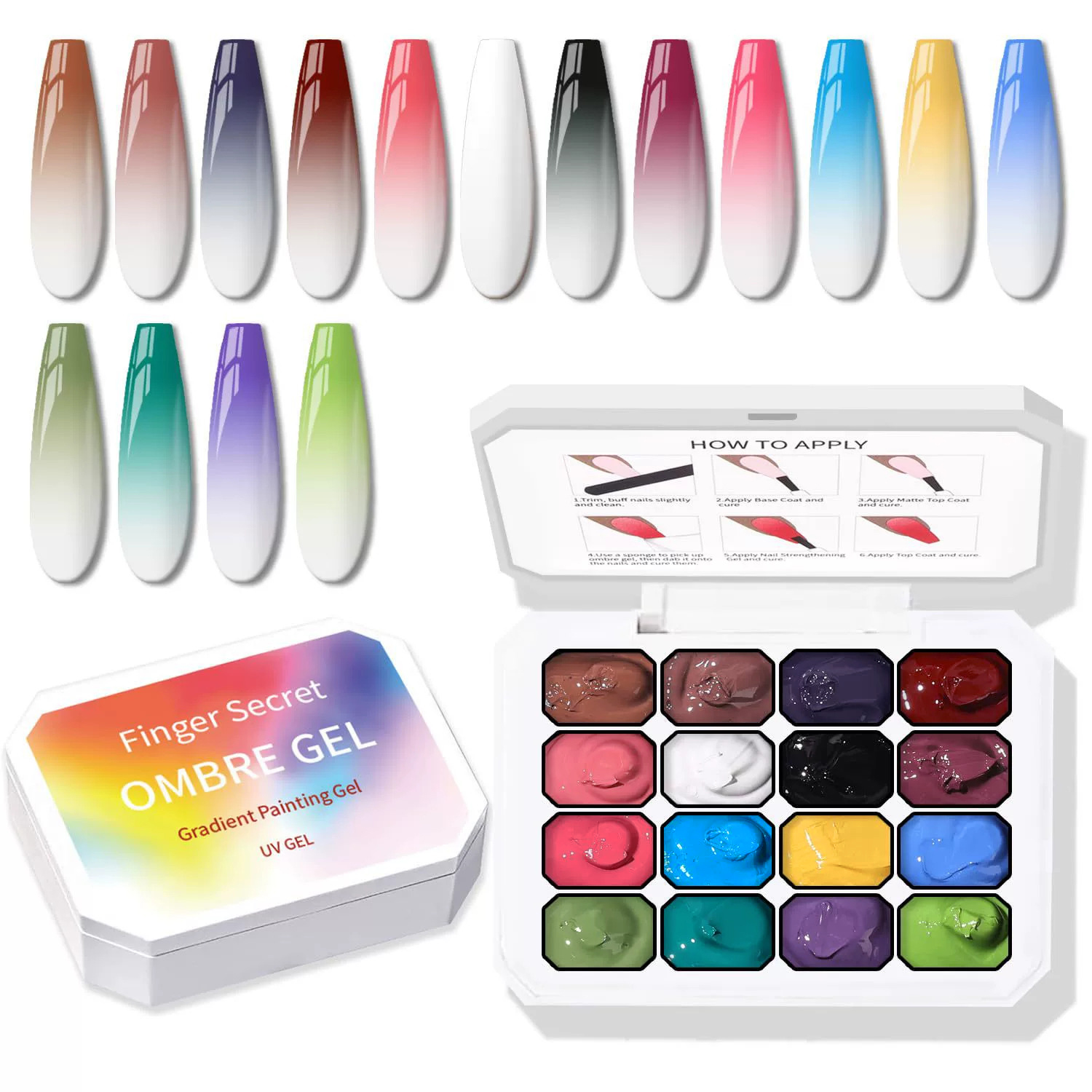 9-24 Colors Solid Cream Ombre  - Nail Art Ombre Glitter review and price
