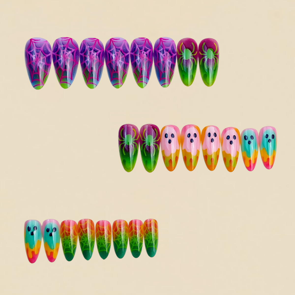 Neon Gradient Color Halloween  - Nail Art Full Color review and price