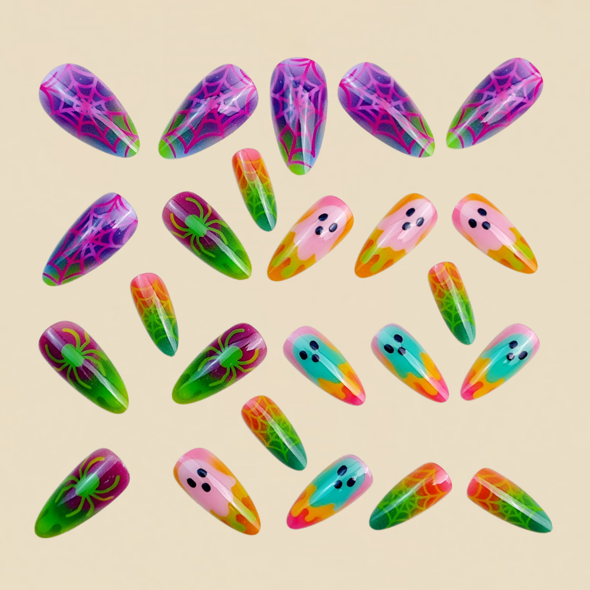 Neon Gradient Color Halloween  - Nail Art Full Color review and price
