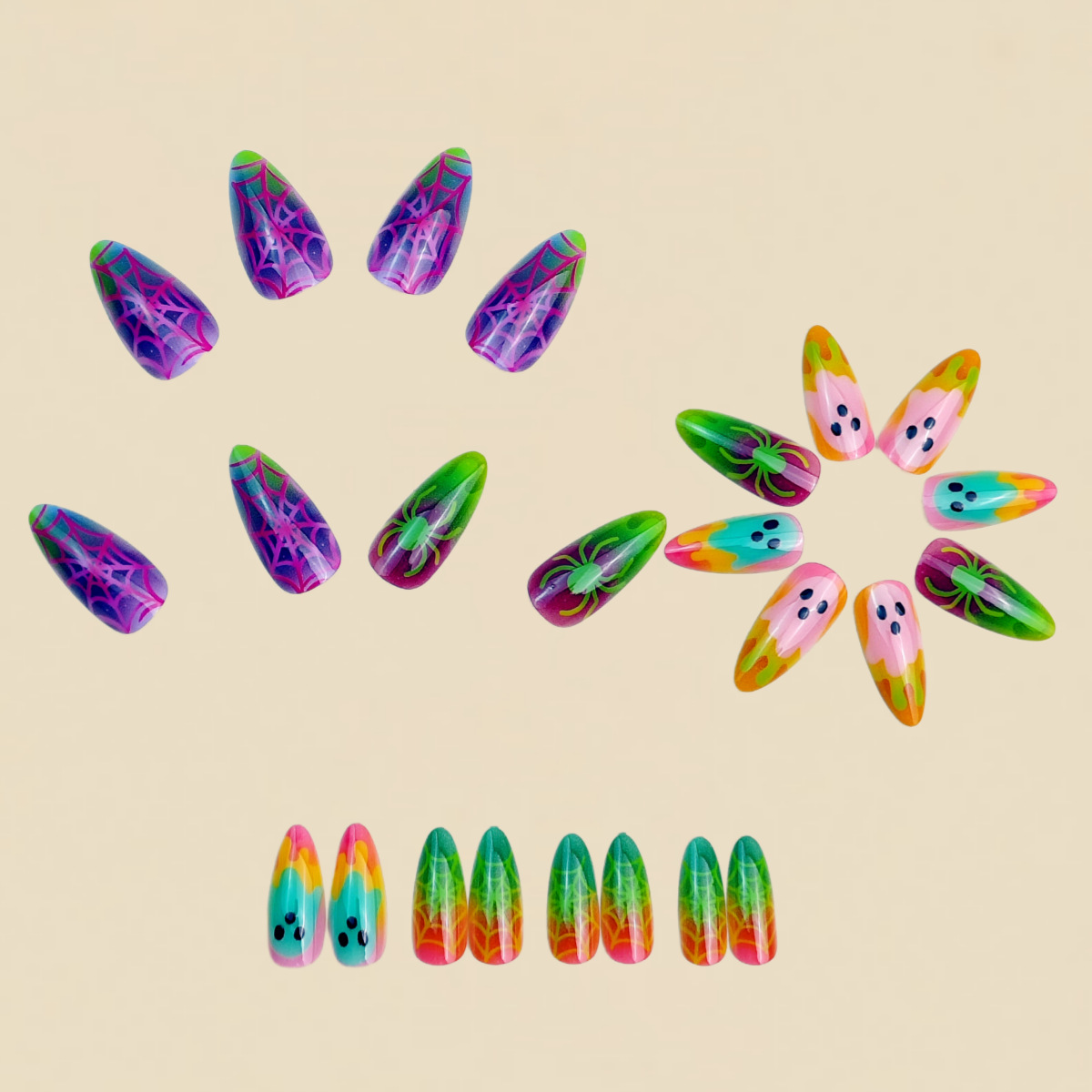 Neon Gradient Color Halloween  - Nail Art Full Color review and price