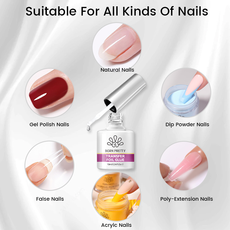 BORN PRETTY Nail Foil Glue Gel - Nail Foil Transfer review and price